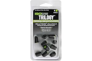 ISOtunes Trilogy™ Foam Replacement Eartips for ISOtunes PRO, Xtra, Wired (5 Pair Pack) (Small, Green)