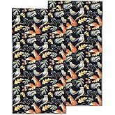 CXULIN Animal Hand Towels - Set of 2, Owl Bird Fox Hedgehog Leaves Fingertip Towels Polyester Cotton Soft for Bathroom Kitchen Hotel Spa 14"X28"
