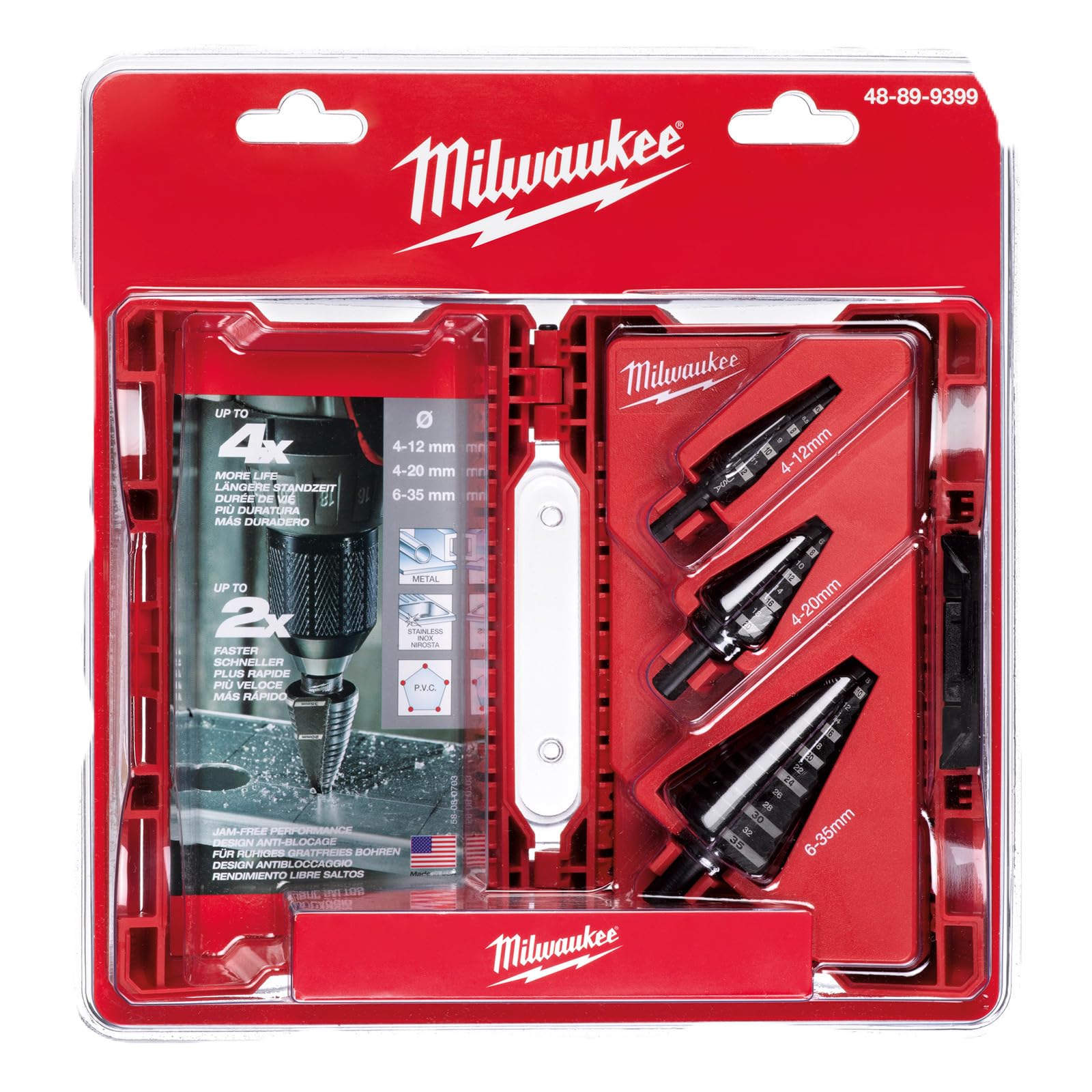 Milwaukee 3PC Step Drill Set (4-12, 4-20, 6-35mm)