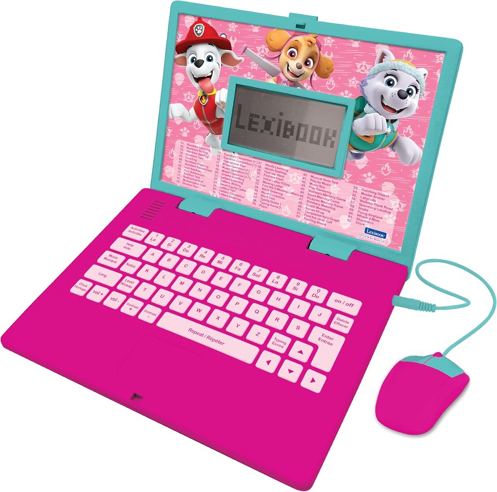 Lexibook Paw Patrol Educational Laptop English French 124 Activities Pink