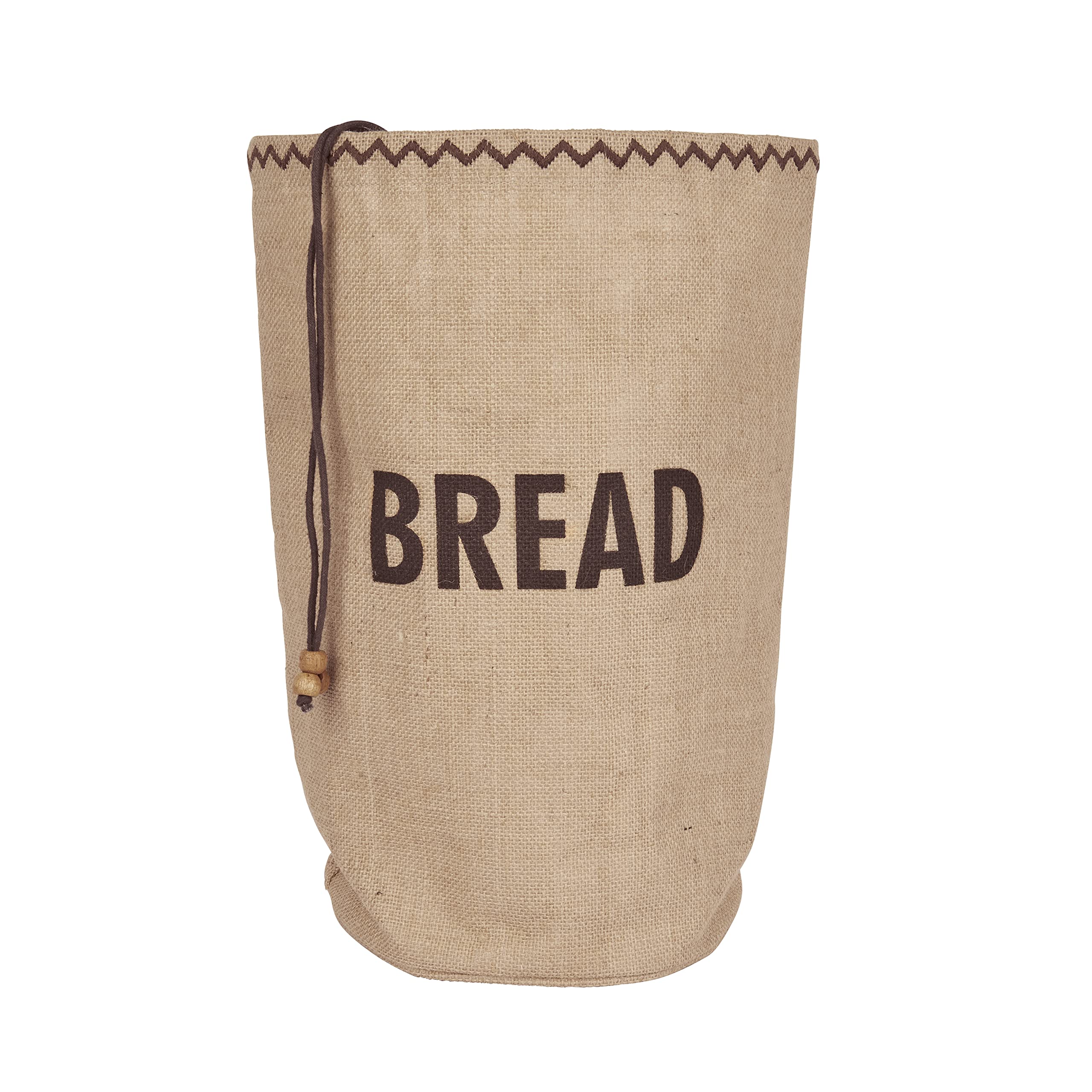 KitchenCraft Natural Elements Eco Bread Bag with Drawstring, Jute / 1% Cotton, 34 x 17 x 42 cm