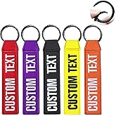 Personalized Keychain Tags, Double-Sided Embroidery Text Number Tag, ID Identifiers Labels with Clip for Women Men Travel Bag Suitcase Backpacks Keys, Baggage Tags to Quickly Spot Luggage Suitcase