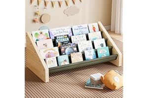 Dayacoco Kids Bookcase, 4 Tier Bookcase, Montessori Style Bookcase for Kids Room, Extra Large Kids Shelf, Easy Install Shelf 