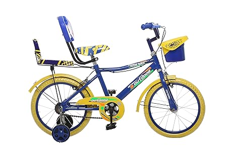 Outdoor Bikes SELFY 16T Blue Yellow Bicycle for 5 to 8 Years Age Group (Assembly Required by Customer, Instruction Manual & Toolkit Provided)