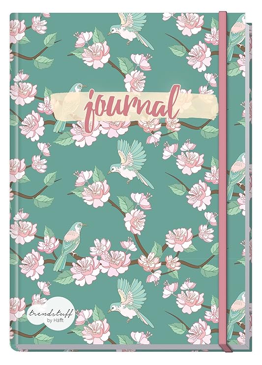 Bullet Journal dotted A5 mit Gummiband [Frühling] von Trendstuff by Häfft | Notizbuch, Tagebuch - stilvoll, robust, biegsam, 