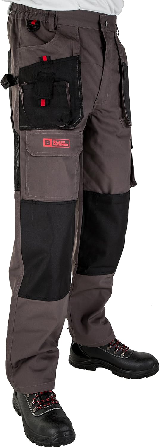 Black Hammer Mens Multi Pocket Cargo Heavy Duty Pro Waterproof Work