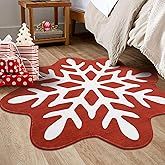 GarveeHome Christmas Round Rug Washable Area Rugs 3ft Circle Rug for Living Room Non Slip Soft Non Shedding Throw Rugs Low Pi