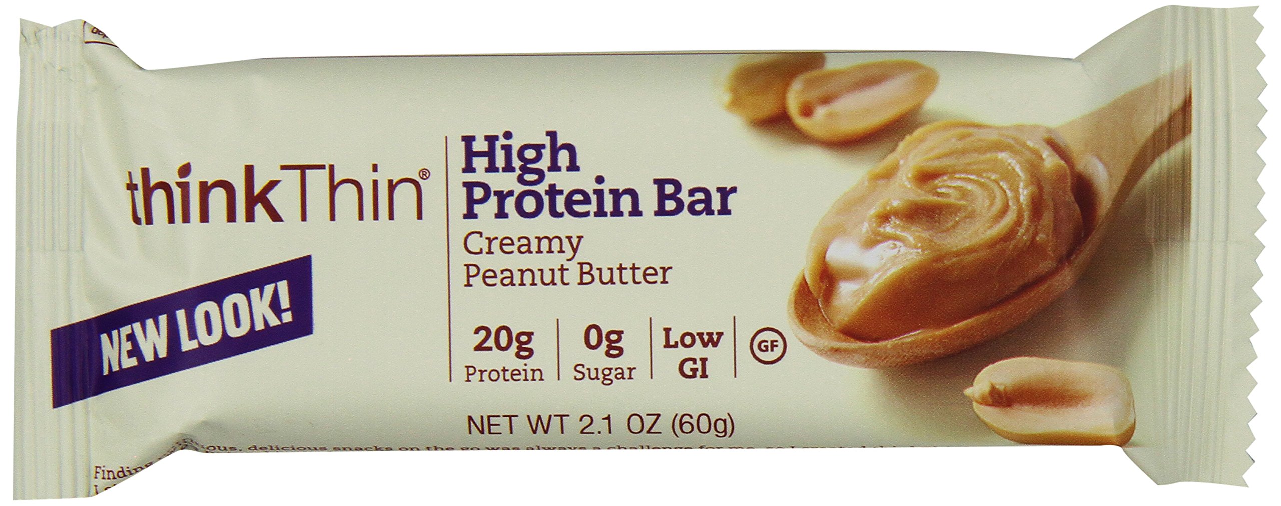 think! Thin Protein Bar, Creamy Peanut Butter, Chocolate Dipped , 2.1