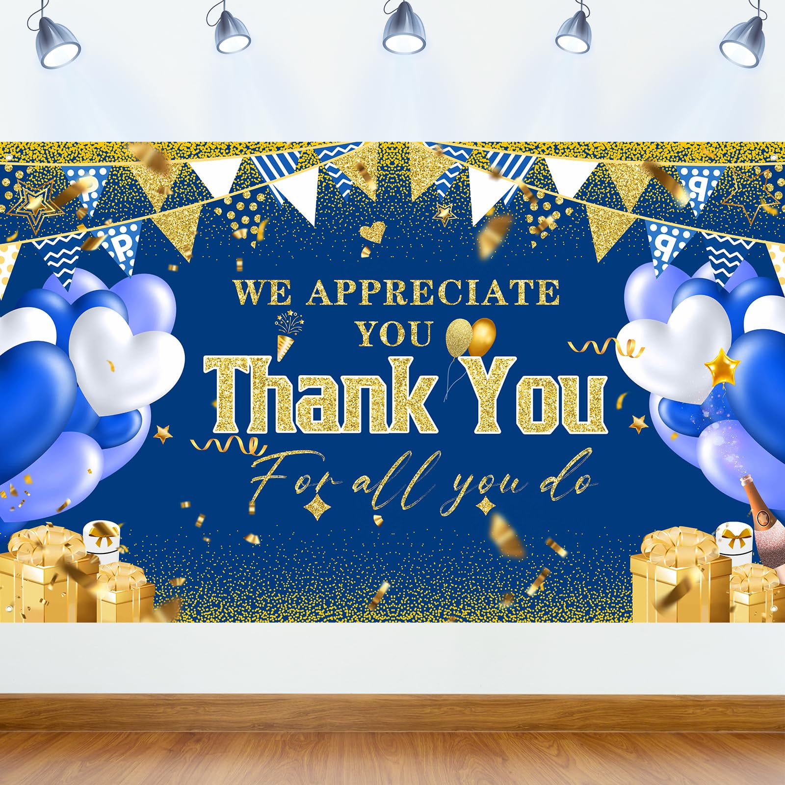 Thank You Banner, Teacher Appreciation Thank You Party Decorations We Appreciate You for All You Do Employee Decorations Teacher Appreciation Banner