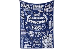 InnoBeta Assistant Principal Gifts, Bed Flannel Blankets for Women Men, Size 50"x 65" - Blue - Best Assistant Principal Ever