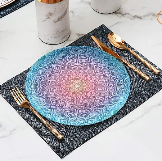 Amazon Com Art Ceramic Dinner Plates Decorative Glass Plate