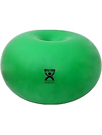 CanDo Inflatable Donut Ball, Green, 25.6"