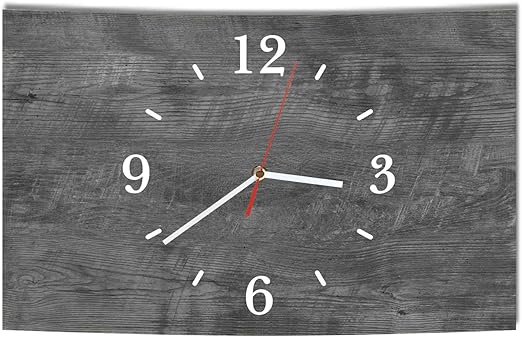 Lautlose Designer Wanduhr Holz Optik Grau Ebenholz Modern Dekoschild Abstrakt Bild 39 X Amazon De