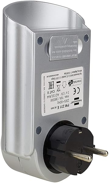 Brennenstuhl Primera Line Energiemessgert PM 231 E Strommessgert mit erhhtem Berhrungsschutz Energiekostengert mit 2 individuell einstellbaren Stromtarifen