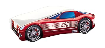 Kinderbett Autobett Auto Junior mit Lattenrost und Matratze 140x70 160x80 180x80 ACMA (140x70, 1)