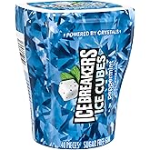 Ice Breakers, Ice Cubes Peppermint Sugar Free Chewing Gum Bottle, 3.2 Ounce, 40 Count