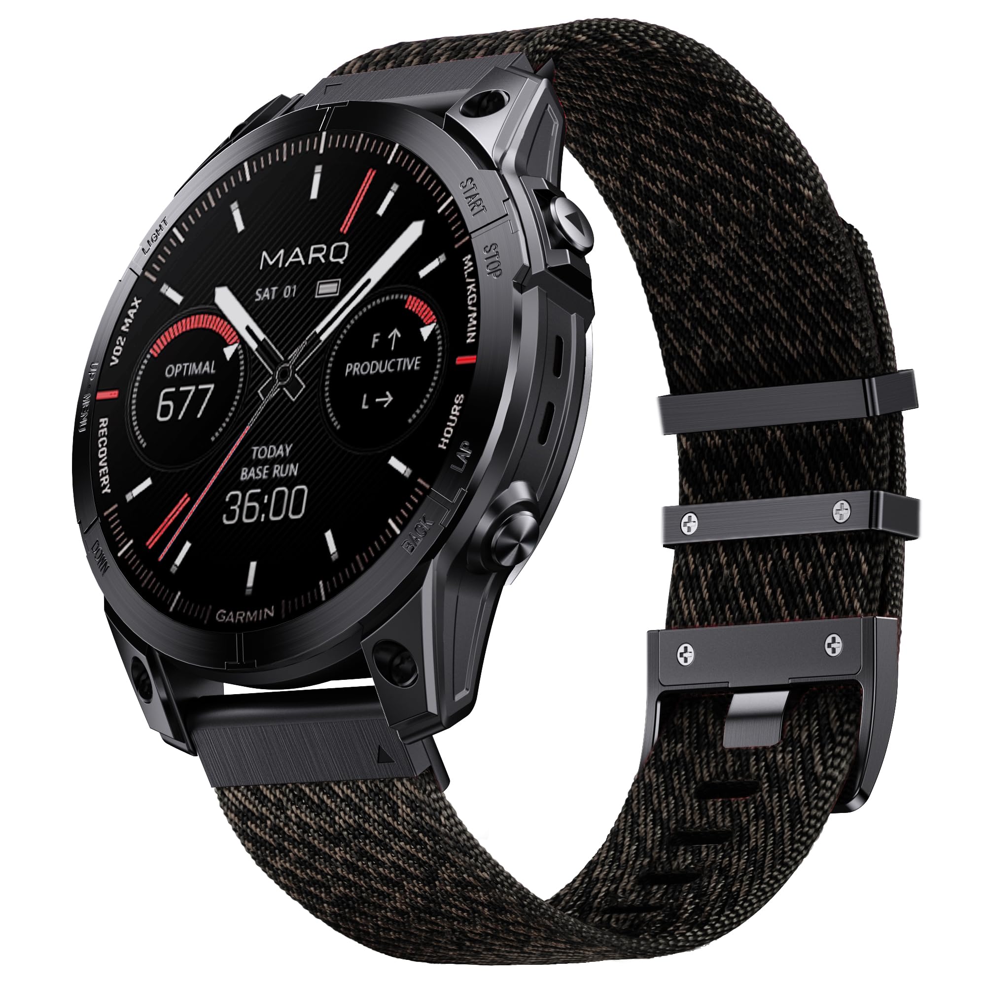 Watch Strap for Fenix 6X Pro/6X/7X Pro/7X/5X Plus/5X/3/3HR, Quickfit 26 Nylon Watch Strap for Descent MK1/2/2i/3/3i/Tactix, for Garmin Enduro/Enduro 2, Epix 51MM, Quatix 7X/7X Pro — image 1