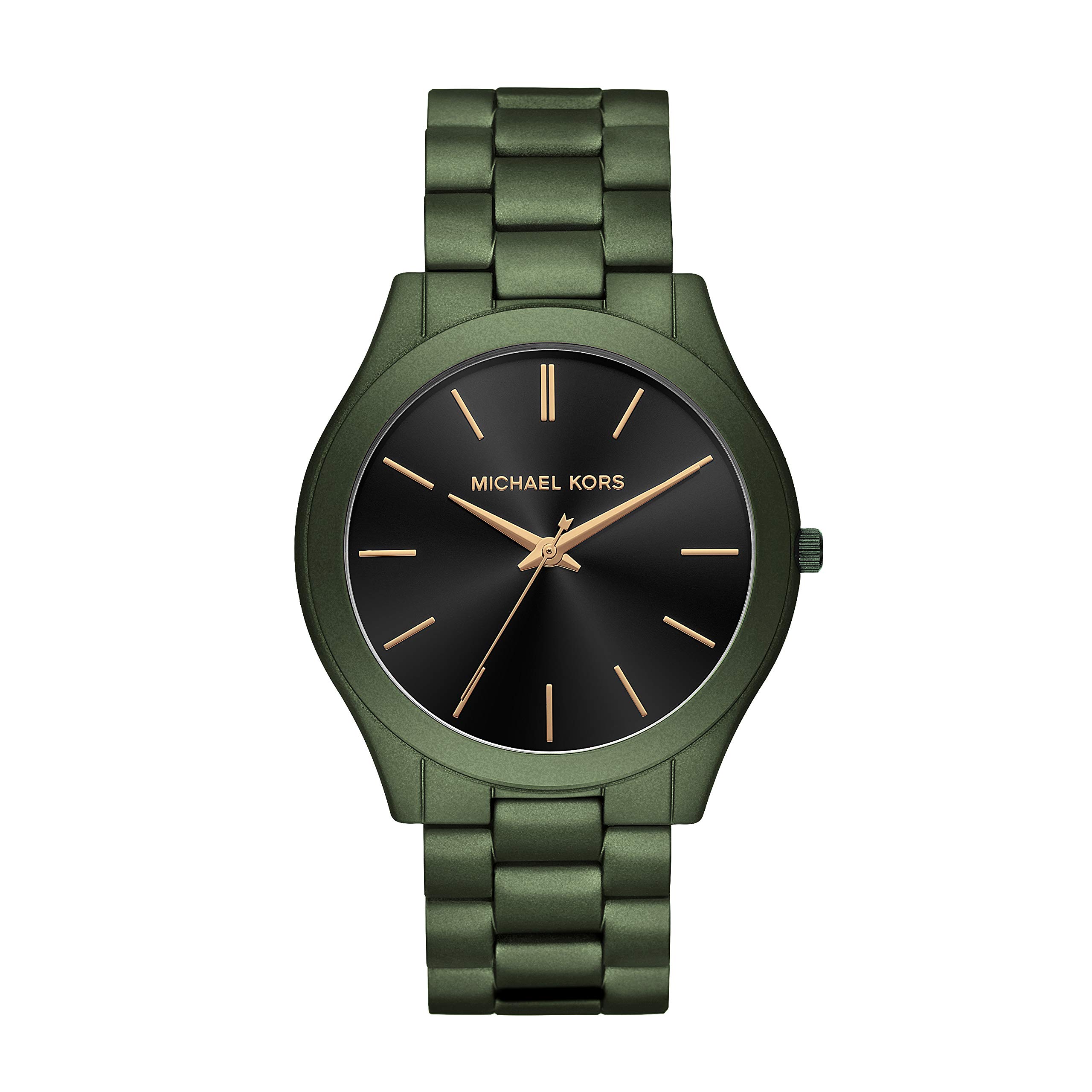 Michael Kors Men's Slim Runway MK8715 Green Stainless-Steel Quartz Dress Watch