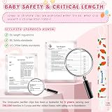 Smlpuame 6 Pack Dummy Clips for Pacifiers Teethers BPA Free Fruit Pattern view 3