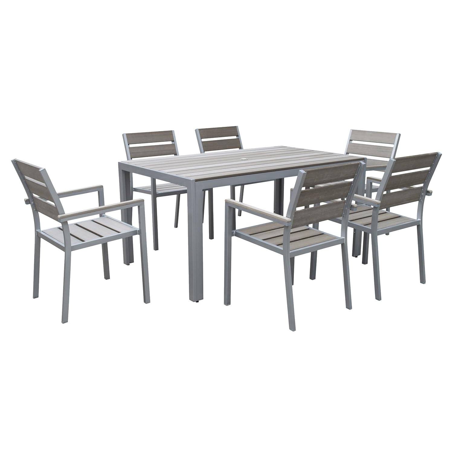 Best Corliving Gallant Sun Bleached Grey Square Outdoor Dining Table