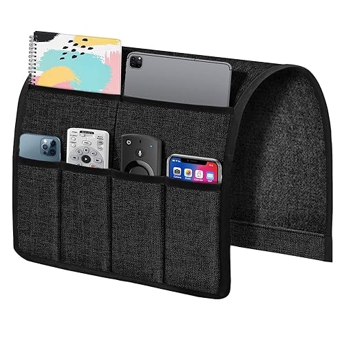Joywell Sofa Armrest Organizer, Non-Slip Linen Armchair Caddy