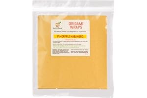 NewGem Pineapple Habanero Origami Sushi Wrap, Gluten Free, Paleo, Vegan, Keto Friendly, Low Calorie Sushi Wrap Alternative, Low Carb Tortilla Wraps, (Pack of 1)