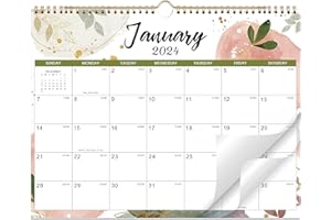 TERSUS 2024 Wall Calendar - 2024 Calendar from Jan. 2024 - Dec. 2024, 14.7" x 11.5", 12 Months Wall Calendar 2024 with Julian Dates, Twin-wire Binding, Thick Paper - Make Your Life Productive