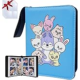 Kpop Photocard Binder for Stray Cards,4 Pocket with 50 Sleeves up to 400 Cards Cute Photo Album for Fans Boys and Girls