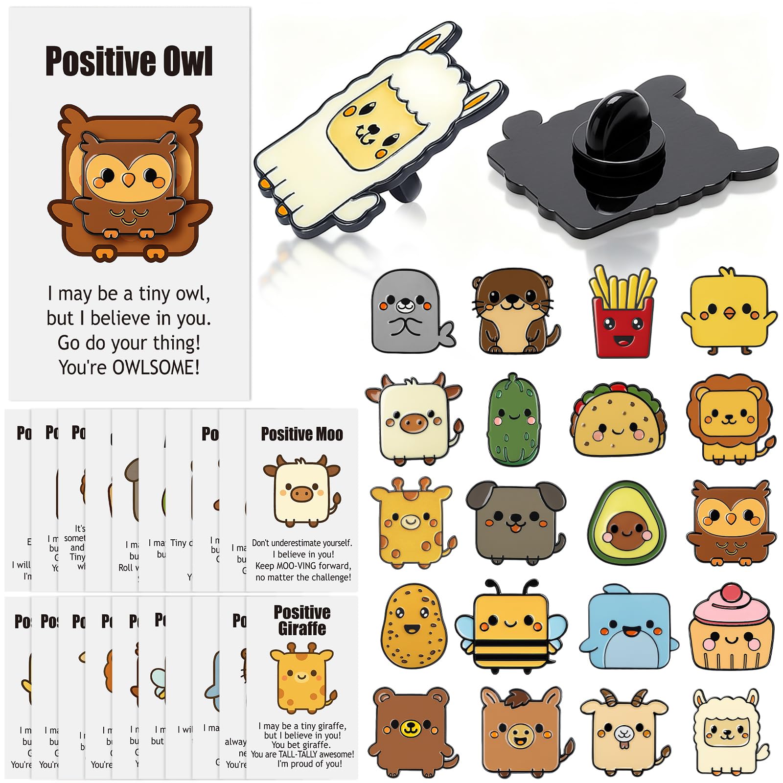 Photo 1 of **INCOMPLETE** Tondiamo Positive Pin Motivational Funny Enamel Pins Bulk Inspirational Card Employee Appreciation Gift for Coworker Staff