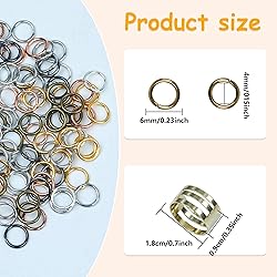 YAKA1800Pcs 6mm1Box 6 Colors Open Jump Ring,Ring