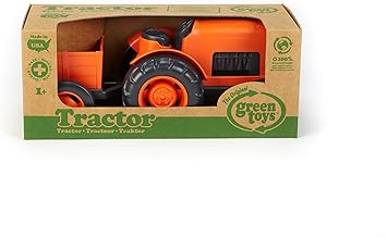 green toys tractor vehicle orange