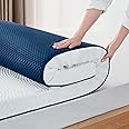 LINSY LIVING 3 Inches Twin Memory Foam Mattress Topper, Cooling Gel-Infused Swirl Memory Foam, Soft Bed Topper with Tencel™ Cover, CertiPUR-US and Oeko-TEX Certified, 74" L * 38" W * 3" H