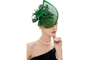 BABEYOND Tea Party Fascinator Hat for Women Kentucky Headwear Derby Pillbox Church Hat for Cocktail Wedding