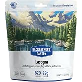 Backpacker's Pantry Lasagna | 1-Pack | 29g Protein | 620 Cal | Vegetarian, Nut Free | Made in the USA | Freeze Dried Meal &amp; Camping Food