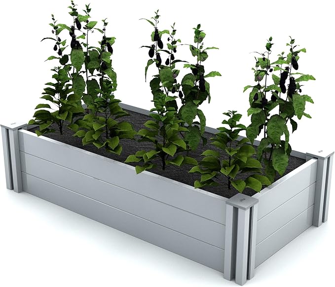 Vita Gardens VT17124 2x4 Modular Garden Bed, White Garden