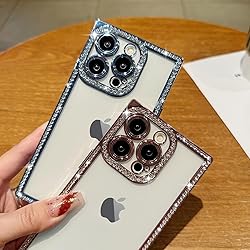 ROSEHUI Clear Glitter Phone Case for iPhone 14 Pro