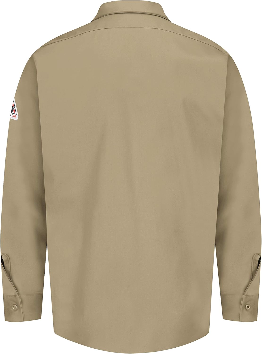 Bulwark Men's Flame Resistant 7 Oz Cotton Work Shirt with Sleeve Vent: Clothing