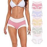 ANLIQI Modal Underwear Women No Show Hipster Panties for Women Pack Workout Full Coverage Briefs Soft Gym Sports Undies