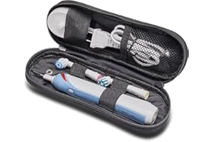 MIJIBISU Toothbrush Travel Case for Oral-B Pro 500/600/650/1000/1500/2000/3000/3500/5500/Pro-Health,Genius X Limited/6000/7000/7500/8000/9600,Smart 1500/3000/5000,Vitality Dual Clean.(Case Only) Black