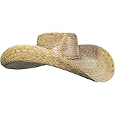 Mexart Oversized Cowboy Wide Brim Straw Hat Dark Natural | Sombrero de Palma Grande Obscuro