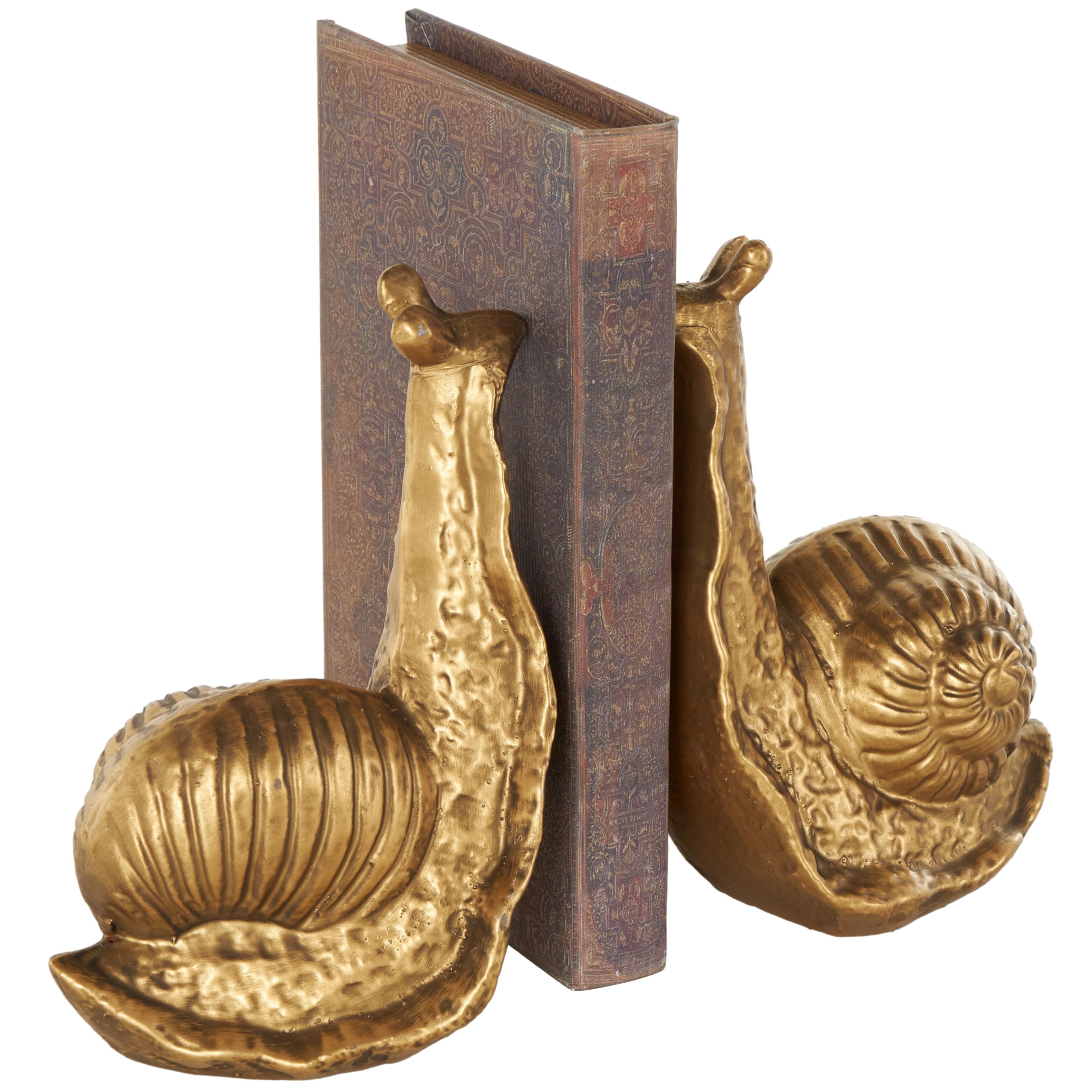 Photo 1 of ***ONLY 1 **** Deco 79 Metal Snail Decorative Bookends Standing Non Skid Bookends, Set of 2 Office Bookends5 W, 7" H, Gold