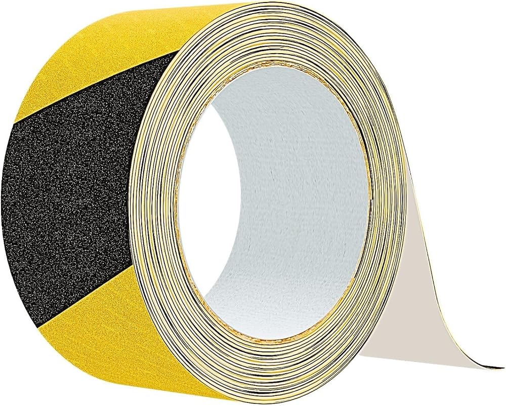 GTSE 50mm x 5m Anti Slip Tape Black Yellow High Traction Non Skid Tape