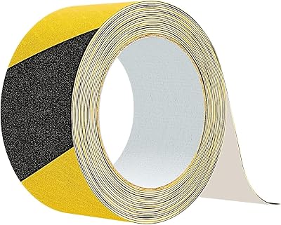 GTSE 50mm x 5m Anti Slip Tape Black Yellow High Traction Non Skid Tape