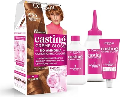 L'Oréal Paris Casting Crème Gloss Chestnut Honey 634 No Ammonia 32 Washes