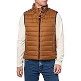 HUGO mens Contrast Logo Lightweight Nylon Padded Vest
