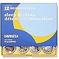 DAVIDsTEA Sleep & Relax Tea Sampler, Loose Leaf Tea Gift Set, Assortment of 12 Relaxing Teas and Infusions, 81 g / 2.8 oz