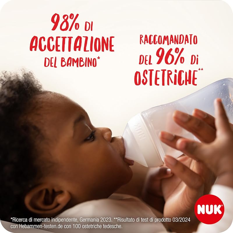 Confezione biberon Perfect Match Perfect Start | 0-6+ mesi | Si adatta al palato del bambino | 4 biberon anti-colica, ciuccio, scovolino per biberon e altro | Senza BPA | 9 pezzi