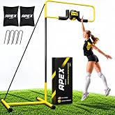 Apex Sports Volleyball Spike Trainer &ndash; Adjustable Solo Practice Station | For Hitting &amp; Spiking &ndash; Durable 25lb Base, Easy Ball Reload &ndash; Indoor/Outdoor Volleyball Training Aid for All Skill Levels