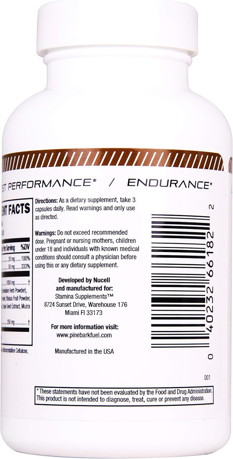 PREMIUM Pine Bark Male Enhancement Pills Testosterone BOOSTER Strength