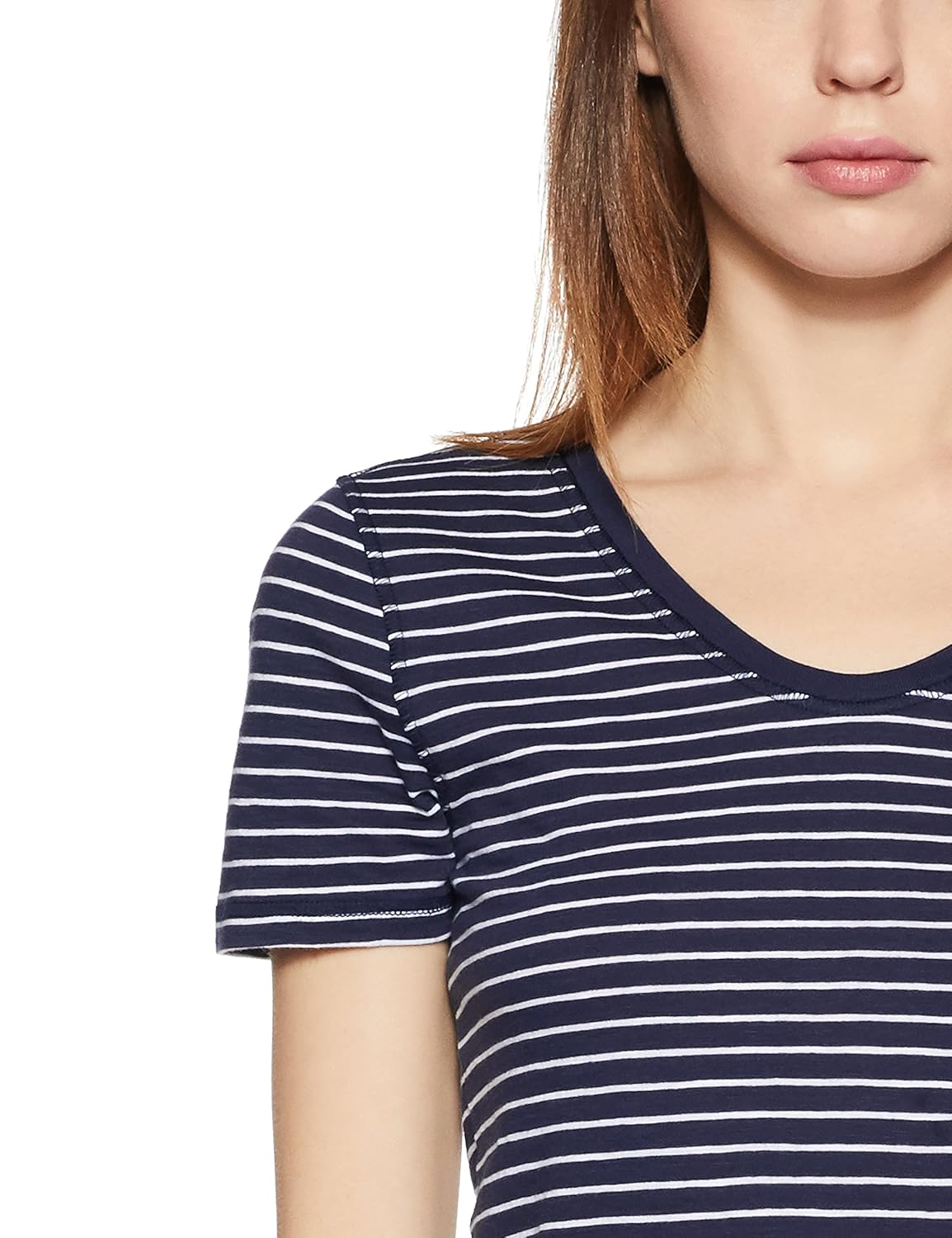 marks & spencer women's striped regular fit t-shirt